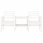 Casa si Gradina - Gradina si terasa - Mobilier exterior - Bancute de gradina - Banca de gradina cu masa 2 locuri, alb, lemn masiv de pin - Infinity.ro