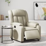 Casa si Gradina - Mobilier - Scaune si fotolii - Fotolii - Fotoliu rabatabil electric, crem, piele ecologica - Infinity.ro