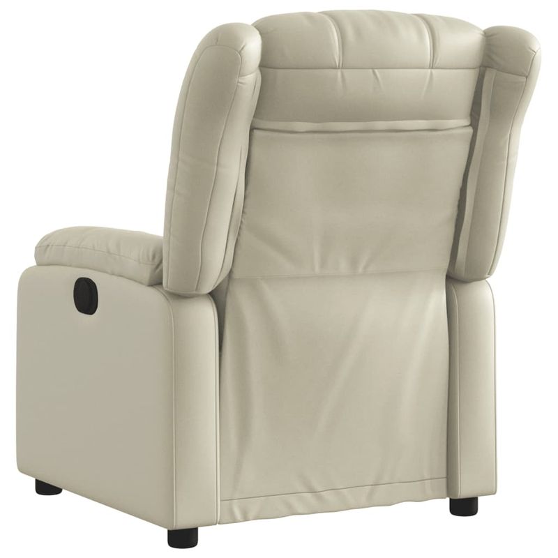 Casa si Gradina - Mobilier - Scaune si fotolii - Fotolii - Fotoliu rabatabil electric, crem, piele ecologica - Infinity.ro