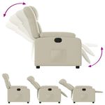 Casa si Gradina - Mobilier - Scaune si fotolii - Fotolii - Fotoliu rabatabil electric, crem, piele ecologica - Infinity.ro