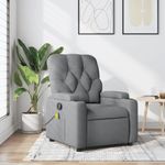 Ingrijire personala si Cosmetice - Sanatate si wellness - Articole wellness - Fotolii de masaj - Fotoliu de masaj rabatabil, gri deschis, textil - Infinity.ro