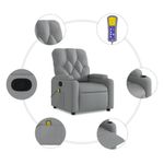 Ingrijire personala si Cosmetice - Sanatate si wellness - Articole wellness - Fotolii de masaj - Fotoliu de masaj rabatabil, gri deschis, textil - Infinity.ro