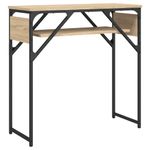 Casa si Gradina - Mobilier - Comode si corpuri - Console - Masuta consola cu raft stejar sonoma 75x30x75 cm lemn prelucrat - Infinity.ro