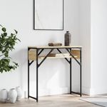 Casa si Gradina - Mobilier - Comode si corpuri - Console - Masuta consola cu raft stejar sonoma 75x30x75 cm lemn prelucrat - Infinity.ro