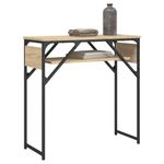 Casa si Gradina - Mobilier - Comode si corpuri - Console - Masuta consola cu raft stejar sonoma 75x30x75 cm lemn prelucrat - Infinity.ro