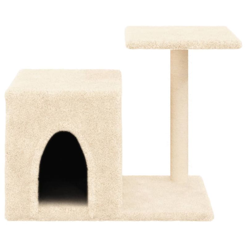 Petshop - Accesorii petshop - Jucarii animale - Ansambluri de joaca - Ansamblu pisici, stalpi din funie sisal, crem, 50,5 cm - Infinity.ro