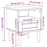 Casa si Gradina - Mobilier - Comode si corpuri - Noptiere - Noptiera SENJA, aspect ratan alb, 40x35x48 cm, lemn masiv pin - Infinity.ro