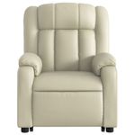 Casa si Gradina - Mobilier - Scaune si fotolii - Fotolii - Fotoliu rabatabil electric cu ridicare, crem, piele ecologica - Infinity.ro