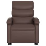 Casa si Gradina - Mobilier - Scaune si fotolii - Fotolii - Fotoliu rabatabil electric cu ridicare, maro, piele ecologica - Infinity.ro