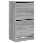 Casa si Gradina - Mobilier - Organizare si depozitare - Organizator incaltaminte - Pantofar cu 2 sertare rabatabile, gri sonoma, 60x42x108 cm - Infinity.ro