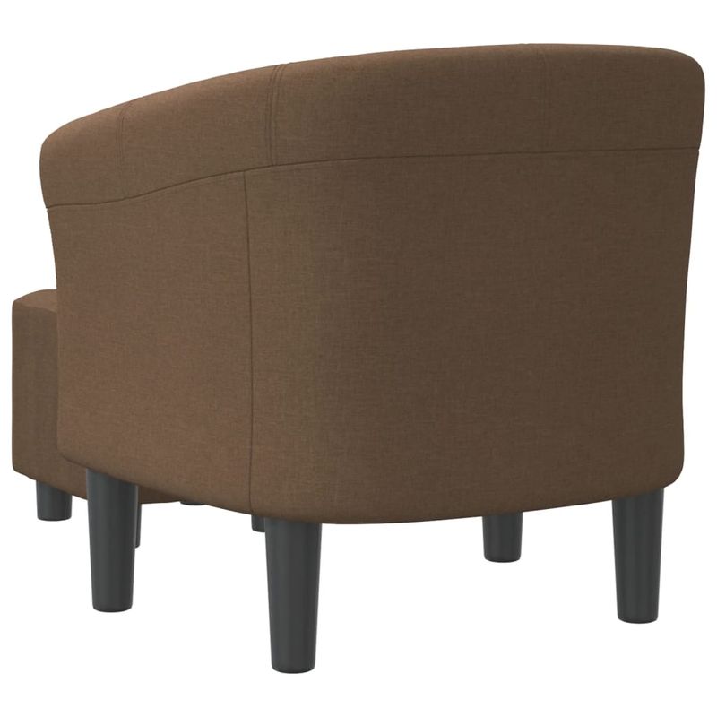 Casa si Gradina - Mobilier - Scaune si fotolii - Fotolii - Fotoliu tip cuva cu taburet, maro, material textil - Infinity.ro
