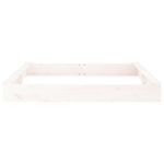 Jucarii, Copii si Bebe - Jucarii si jocuri - Jucarii de exterior - Jucarii pentru plaja si nisip - Cutie de nisip patrata cu scaune, alb, lemn masiv de pin, mărime 160x160x20 cm - Infinity.ro