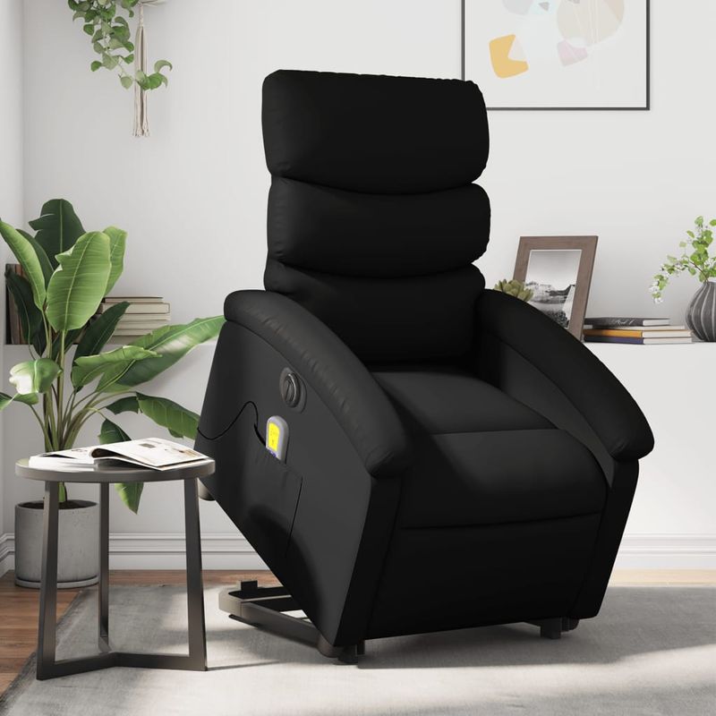 Ingrijire personala si Cosmetice - Sanatate si wellness - Articole wellness - Fotolii de masaj - Fotoliu electric masaj rabatabil cu ridicare, negru - Infinity.ro