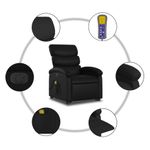 Ingrijire personala si Cosmetice - Sanatate si wellness - Articole wellness - Fotolii de masaj - Fotoliu electric masaj rabatabil cu ridicare, negru - Infinity.ro