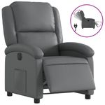 Casa si Gradina - Mobilier - Scaune si fotolii - Fotolii - Fotoliu rabatabil electric, gri, piele ecologica - Infinity.ro