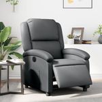 Casa si Gradina - Mobilier - Scaune si fotolii - Fotolii - Fotoliu rabatabil electric, gri, piele ecologica - Infinity.ro