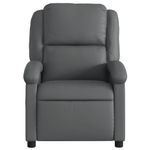 Casa si Gradina - Mobilier - Scaune si fotolii - Fotolii - Fotoliu rabatabil electric, gri, piele ecologica - Infinity.ro