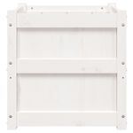 Casa si Gradina - Gradinarit si plante - Plante si ghivece - Ghivece si suporturi - Jardiniere de gradina, 2 buc., alb, lemn masiv de pin - Infinity.ro