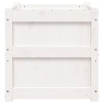 Casa si Gradina - Gradinarit si plante - Plante si ghivece - Ghivece si suporturi - Jardiniere de gradina, 2 buc., alb, lemn masiv de pin - Infinity.ro