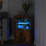 Casa si Gradina - Mobilier - Dulapuri si sifoniere - Dulapuri - Dulap lateral cu lumini LED, stejar fumuriu, lemn prelucrat - Infinity.ro