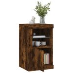Casa si Gradina - Mobilier - Dulapuri si sifoniere - Dulapuri - Dulap lateral cu lumini LED, stejar fumuriu, lemn prelucrat - Infinity.ro