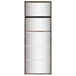 Casa si Gradina - Mobilier - Organizare si depozitare - Organizator incaltaminte - Pantofar cu oglinda, 5 niveluri, stejar fumuriu, 63x17x169,5 cm - Infinity.ro