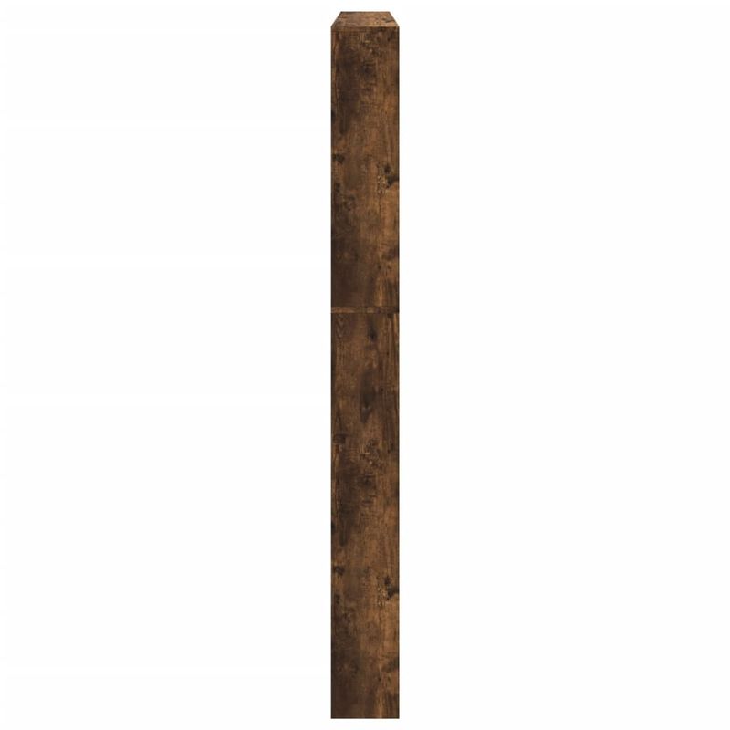 Casa si Gradina - Mobilier - Organizare si depozitare - Organizator incaltaminte - Pantofar cu oglinda, 5 niveluri, stejar fumuriu, 63x17x169,5 cm - Infinity.ro