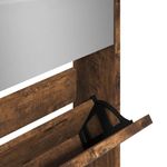 Casa si Gradina - Mobilier - Organizare si depozitare - Organizator incaltaminte - Pantofar cu oglinda, 5 niveluri, stejar fumuriu, 63x17x169,5 cm - Infinity.ro