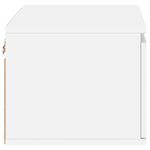 Casa si Gradina - Mobilier - Comode si corpuri - Noptiere - Noptiera montata pe perete cu lumini LED, alb - Infinity.ro