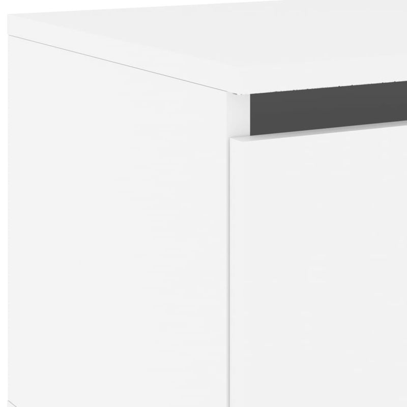 Casa si Gradina - Mobilier - Comode si corpuri - Noptiere - Noptiera montata pe perete cu lumini LED, alb - Infinity.ro