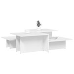 Casa si Gradina - Mobilier - Mese si birouri - Masute de cafea - Masute de cafea, 2 buc., alb, lemn prelucrat - Infinity.ro