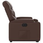 Casa si Gradina - Mobilier - Scaune si fotolii - Fotolii - Fotoliu rabatabil electric cu ridicare, maro, piele ecologica - Infinity.ro
