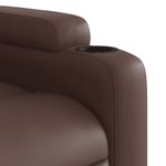 Casa si Gradina - Mobilier - Scaune si fotolii - Fotolii - Fotoliu rabatabil electric cu ridicare, maro, piele ecologica - Infinity.ro