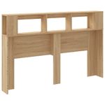 Casa si Gradina - Mobilier - Paturi si accesorii - Accesorii paturi - Tablie de pat cu LED, stejar sonoma, 160x18,5x103,5 cm, lemn - Infinity.ro