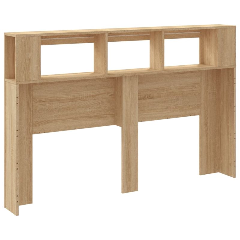 Casa si Gradina - Mobilier - Paturi si accesorii - Accesorii paturi - Tablie de pat cu LED, stejar sonoma, 160x18,5x103,5 cm, lemn - Infinity.ro