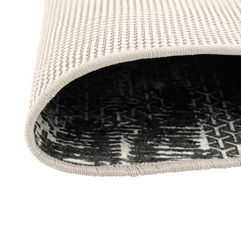 Casa si Gradina - Textile si covoare - Covoare - Covoare casa - Covor lavabil, multicolor, diametru 120 cm, anti-alunecare, alb și negru - Infinity.ro