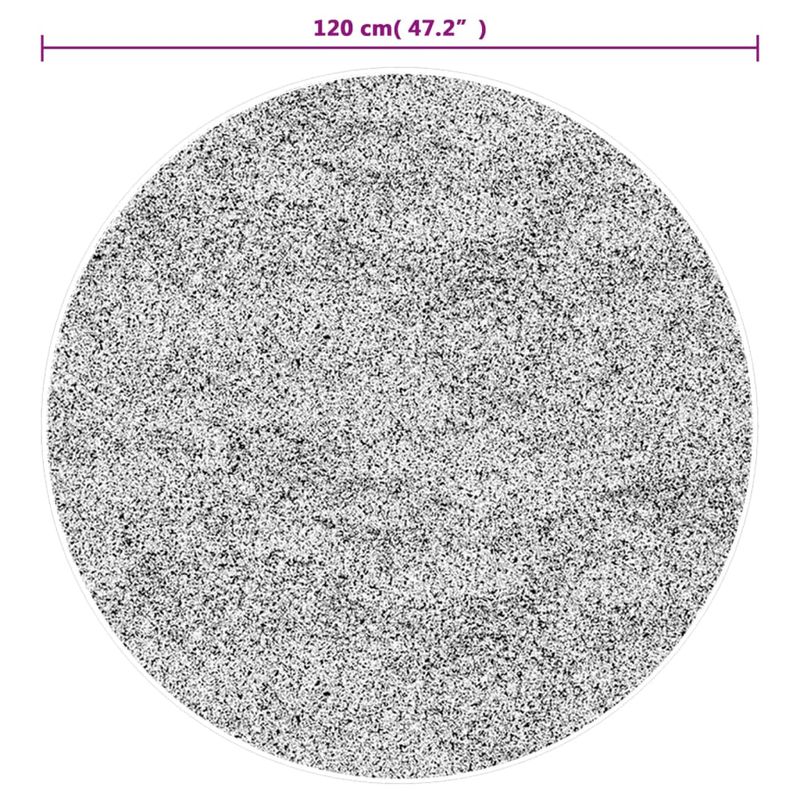 Casa si Gradina - Textile si covoare - Covoare - Covoare casa - Covor lavabil, multicolor, diametru 120 cm, anti-alunecare, alb și negru - Infinity.ro