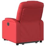 Casa si Gradina - Mobilier - Scaune si fotolii - Fotolii - Fotoliu rabatabil electric cu ridicare, rosu, piele ecologica - Infinity.ro