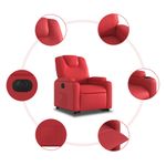 Casa si Gradina - Mobilier - Scaune si fotolii - Fotolii - Fotoliu rabatabil electric cu ridicare, rosu, piele ecologica - Infinity.ro