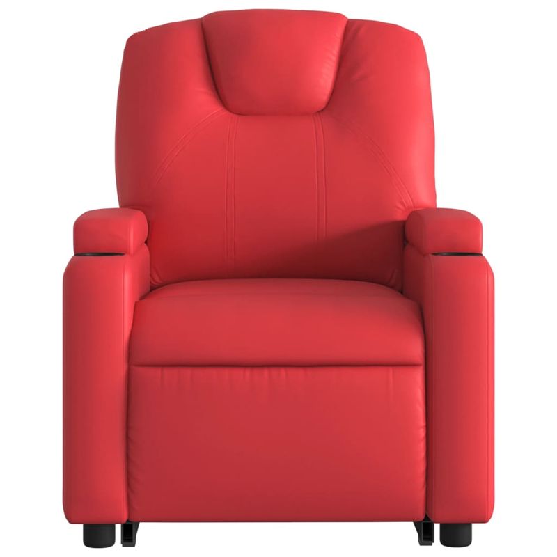 Casa si Gradina - Mobilier - Scaune si fotolii - Fotolii - Fotoliu rabatabil electric cu ridicare, rosu, piele ecologica - Infinity.ro