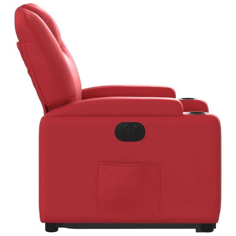 Casa si Gradina - Mobilier - Scaune si fotolii - Fotolii - Fotoliu rabatabil electric cu ridicare, rosu, piele ecologica - Infinity.ro