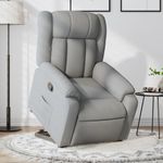 Casa si Gradina - Mobilier - Scaune si fotolii - Fotolii - Fotoliu rabatabil cu ridicare, gri deschis, material textil - Infinity.ro