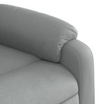 Casa si Gradina - Mobilier - Scaune si fotolii - Fotolii - Fotoliu rabatabil cu ridicare, gri deschis, material textil - Infinity.ro