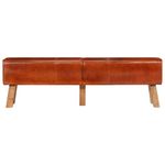 Casa si Gradina - Mobilier - Canapele si coltare - Banchete - Banca de gimnastica, maro, 160 cm, piele naturala - Infinity.ro