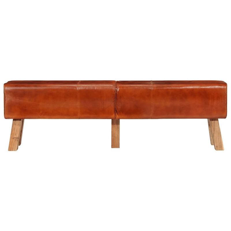 Casa si Gradina - Mobilier - Canapele si coltare - Banchete - Banca de gimnastica, maro, 160 cm, piele naturala - Infinity.ro