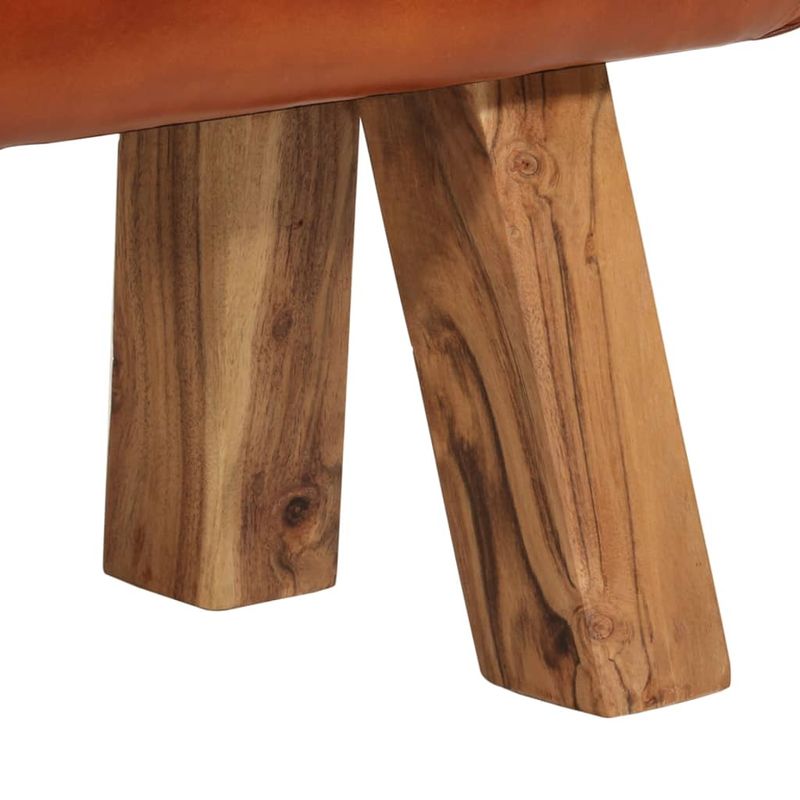 Casa si Gradina - Mobilier - Canapele si coltare - Banchete - Banca de gimnastica, maro, 160 cm, piele naturala - Infinity.ro