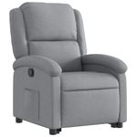 Casa si Gradina - Mobilier - Scaune si fotolii - Fotolii - Fotoliu rabatabil cu ridicare, gri deschis, material textil - Infinity.ro