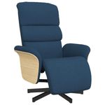 Casa si Gradina - Mobilier - Scaune si fotolii - Fotolii - Fotoliu rabatabil cu suport de picioare, albastru, textil - Infinity.ro
