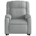 Casa si Gradina - Mobilier - Scaune si fotolii - Fotolii - Fotoliu electric rabatabil cu ridicare, gri deschis, textil - Infinity.ro