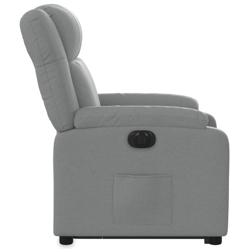 Casa si Gradina - Mobilier - Scaune si fotolii - Fotolii - Fotoliu electric rabatabil cu ridicare, gri deschis, textil - Infinity.ro